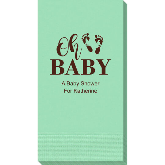 Oh Baby Guest Towels with Baby Feet